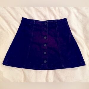 Black button mini skirt size 24